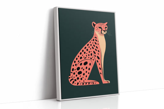 Pop Art Cheetah in Coral
