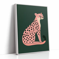 Sassy Coral Cheetah Illustration