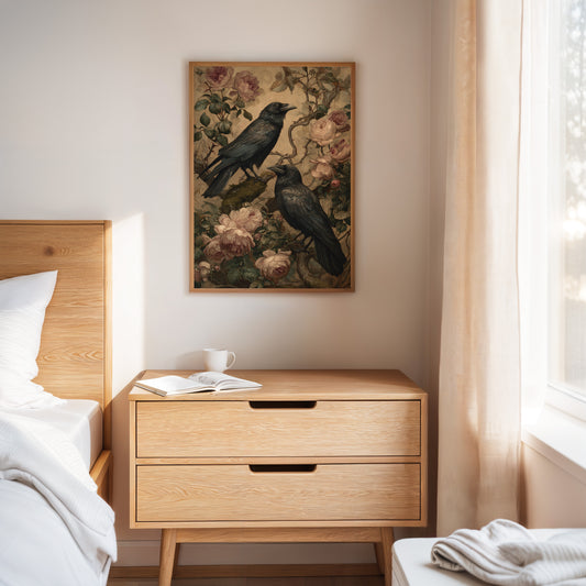 In Bloom With Midnight Feathers