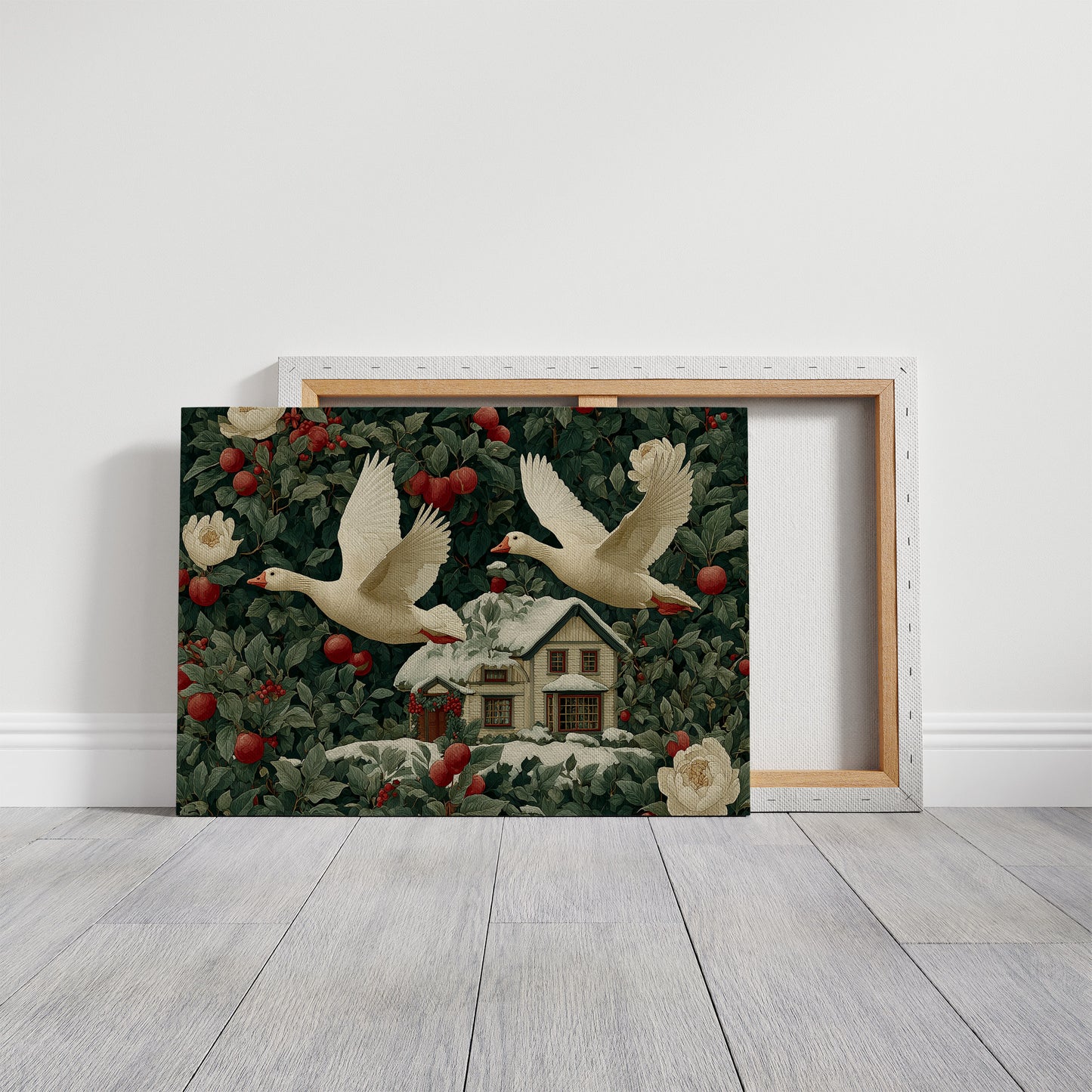 Geese Over the Winter Cottage