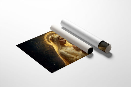 Radiant Prayer In Golden Light