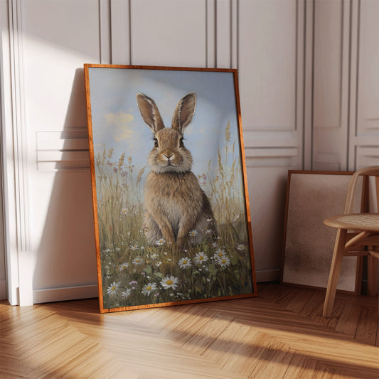 Charming Rabbit Portrait Canvas - Whimsical Animal Art - Gallery Canvas image 12