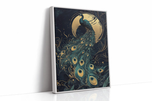 Moonlit Majesty in Gilded Plumes