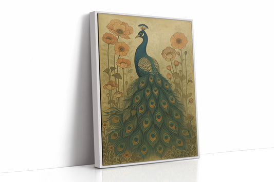 Garden Stillness with a Peacock's Gaze