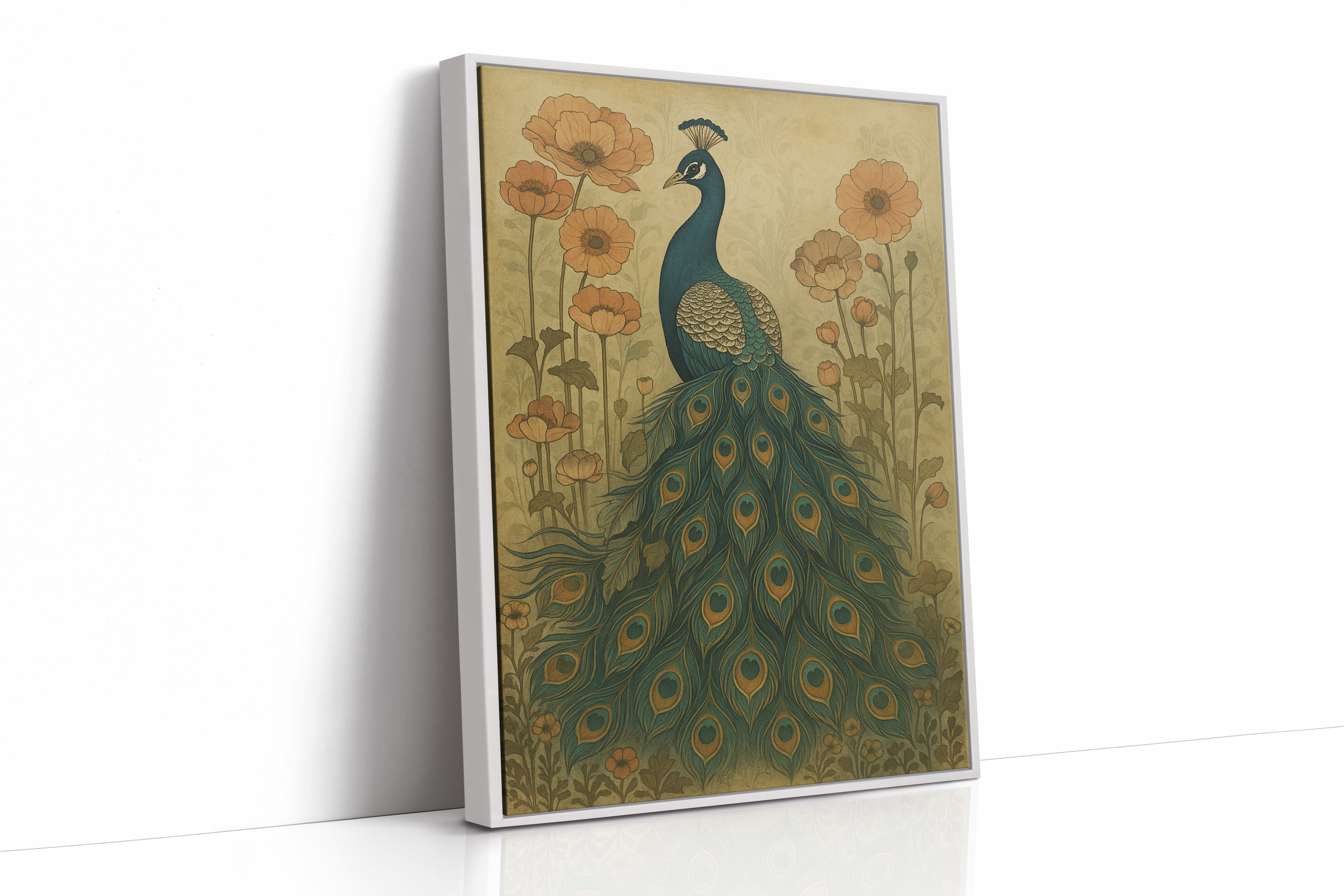 Garden Stillness with a Peacock's Gaze