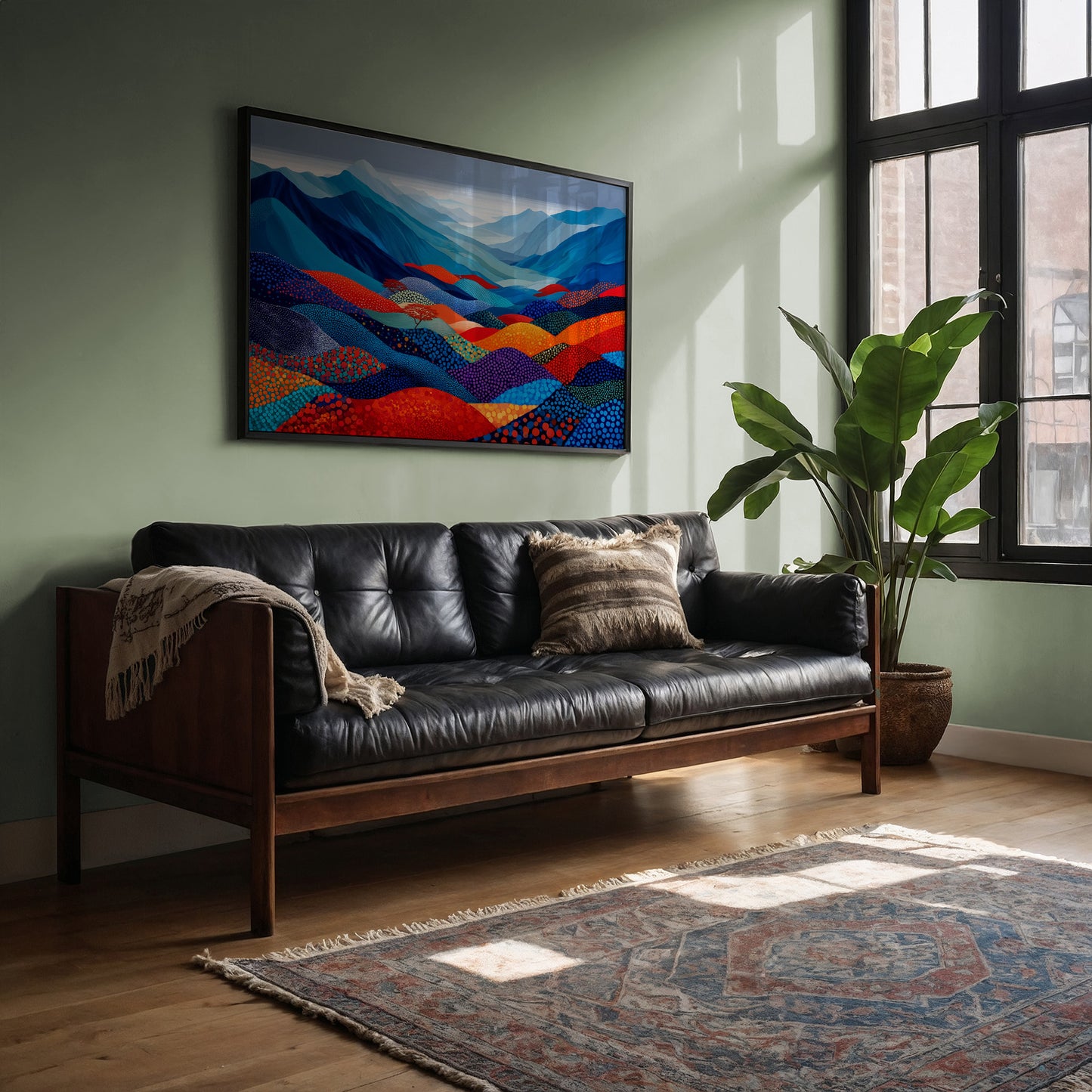 Mountain Dreams In Patchwork Blue