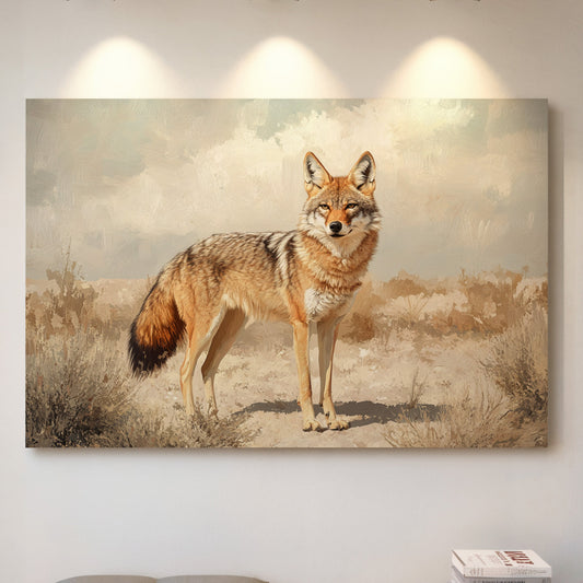 Lone Coyote in the Sun