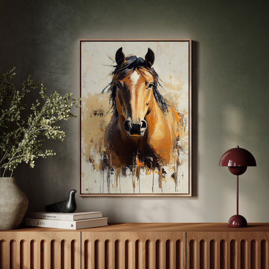 Golden Mare with Wild Mane