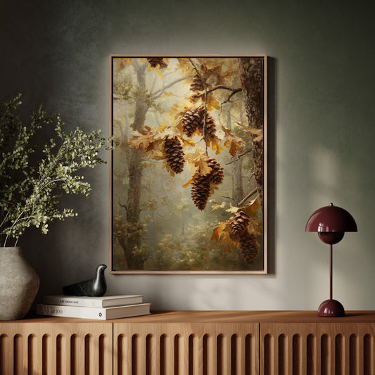 Autumn Secrets Among Pine Branches