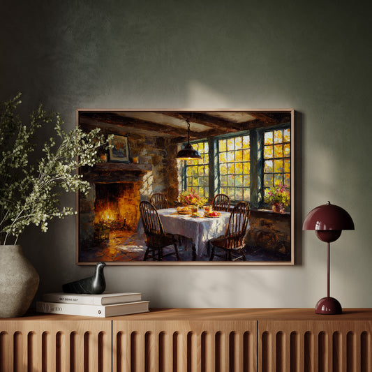Autumn Feasts By Firelight Glow