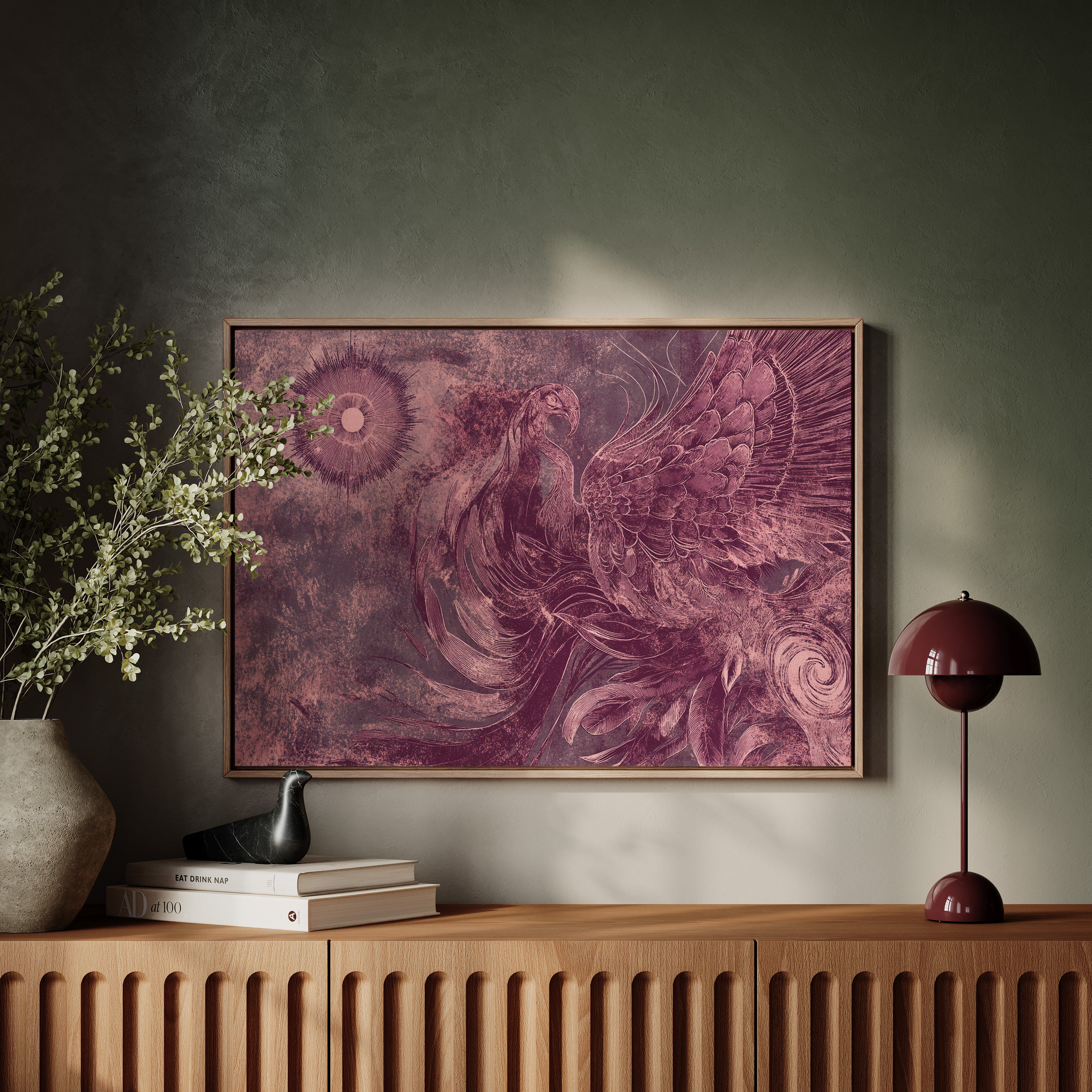 Phoenix Rising In Rose Gold