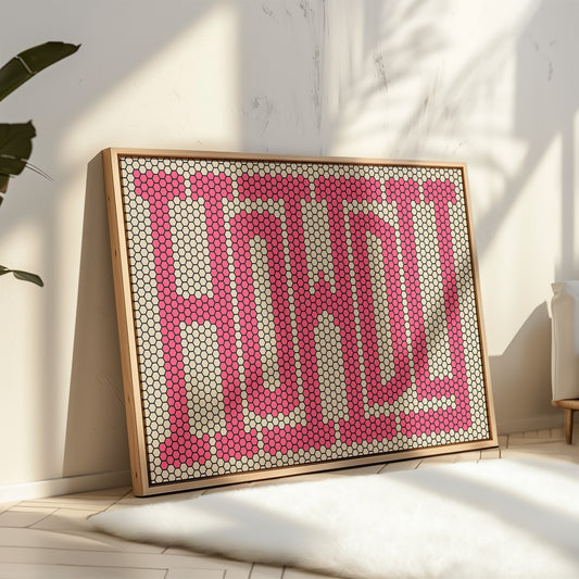 Howdy Pink Mosaic Western Greeting