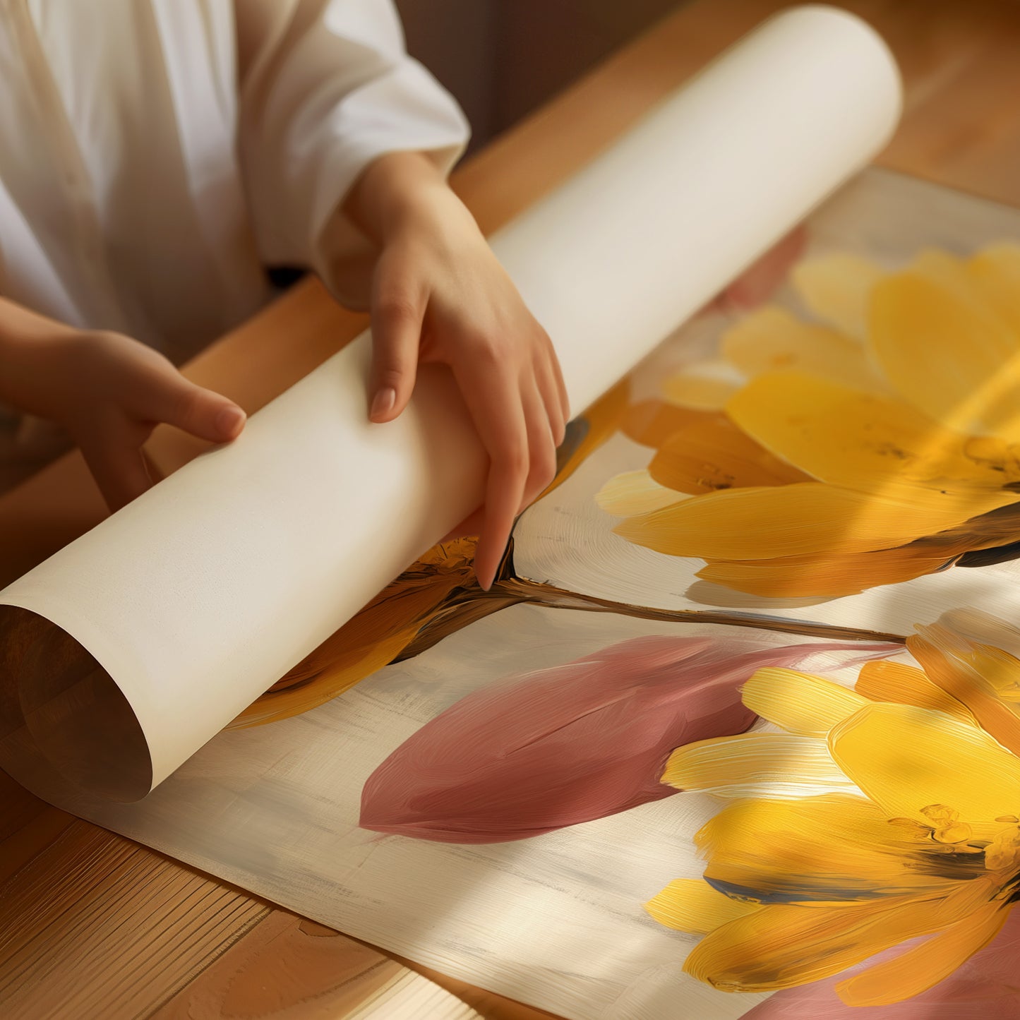 Golden Petals Dance In Morning Light