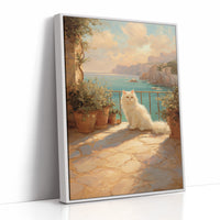 Mediterranean Guardian Basks in Coastal Light