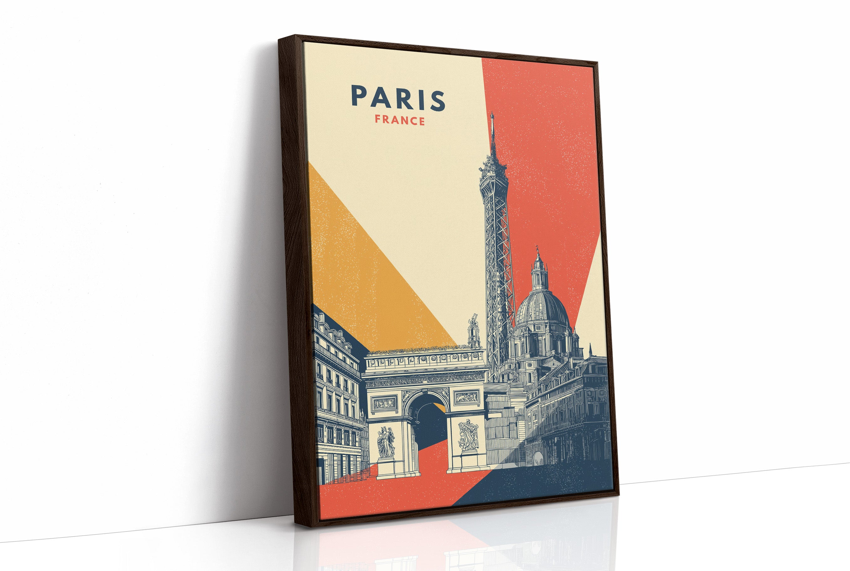 Geometric Homage to Parisian Icons