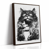 Cat Needs Coffee First