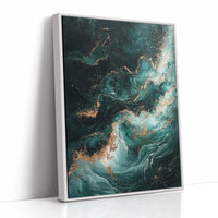 Celestial Drift in Emerald and Gold