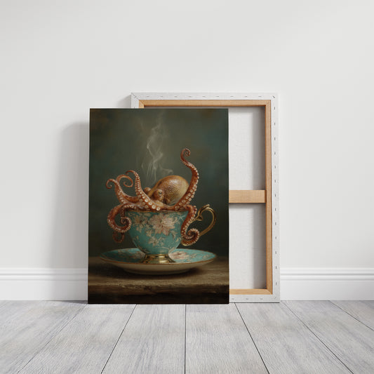Tentacles Curl Through Teacup Surrealism