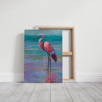 Flamingo Whispers Against Teal Tides