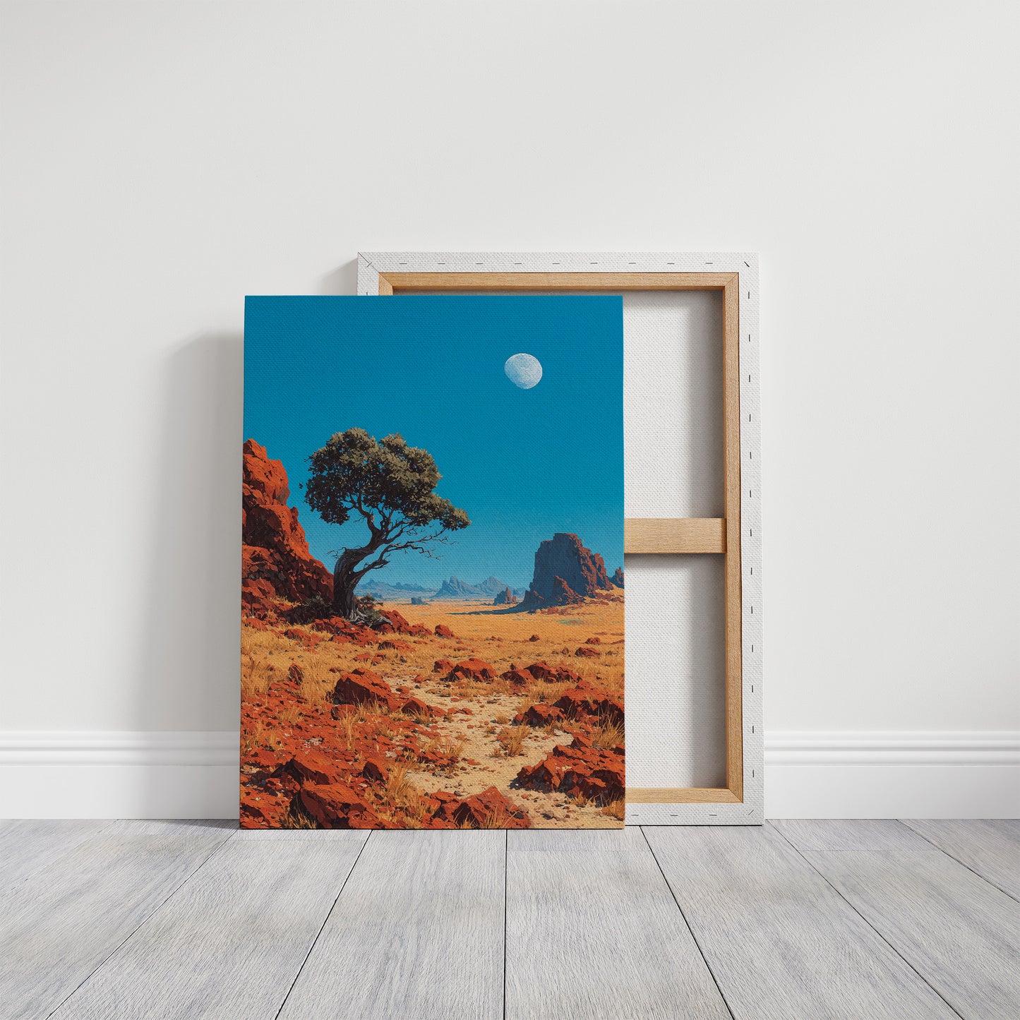 Noon Moon Over Red Country