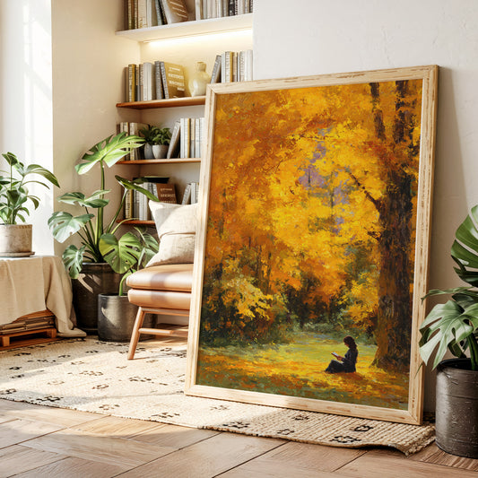 October Pages Between Golden Branches