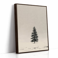 Solitary Pine in Snowfall
