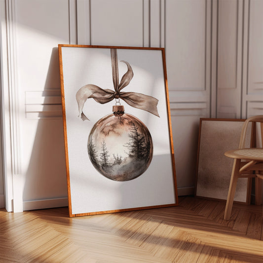 Rustic Forest Ornament Art Print - Woodland Holiday Decor - Gallery Canvas image 6