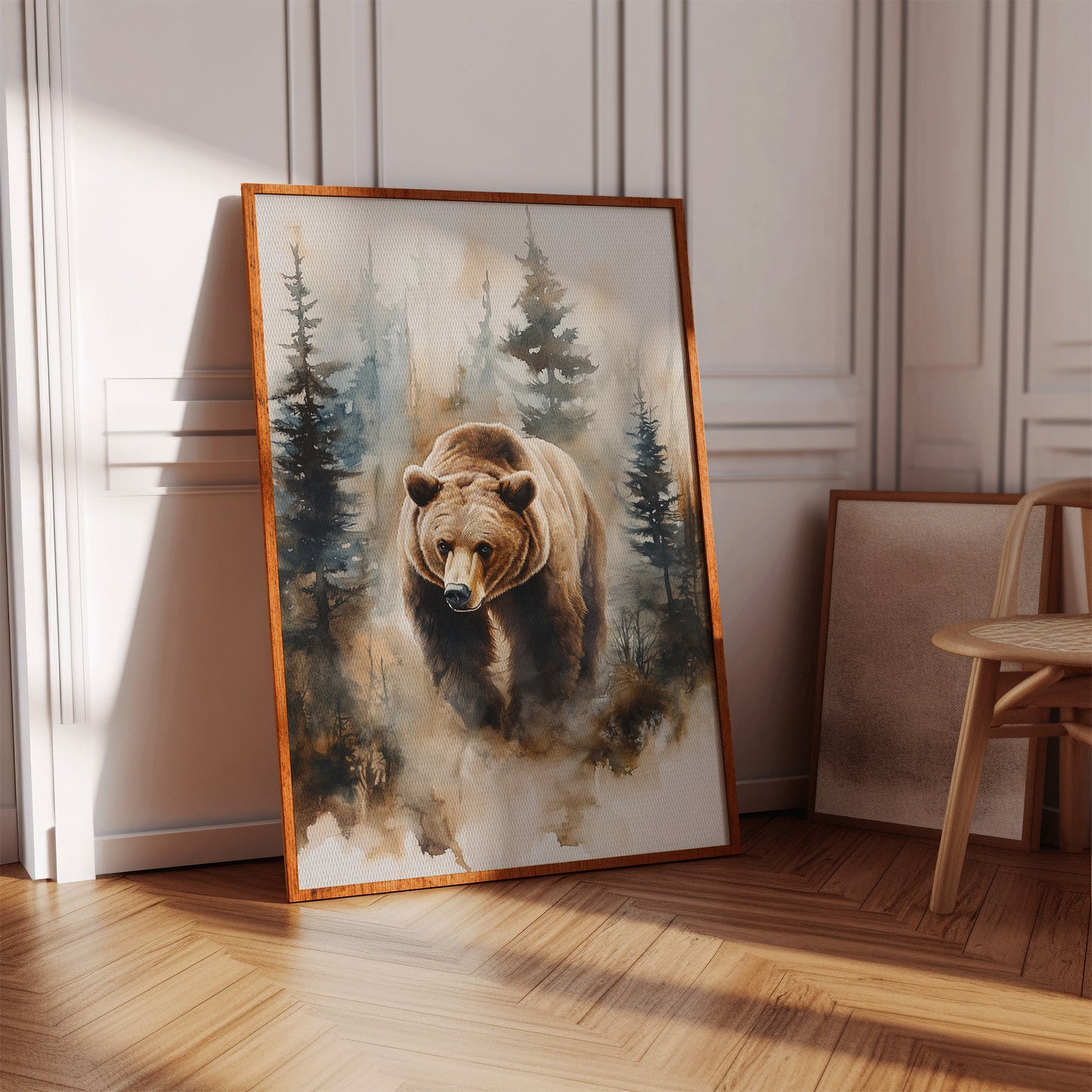 Majestic Bear Watercolor Print - Nature Wildlife Art - Gallery Canvas image 10