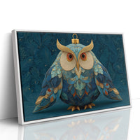 Ornament Owl in Blue and Gold