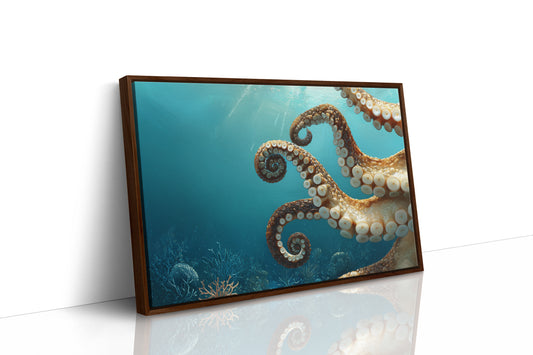 Tentacles Dance In Turquoise Depths