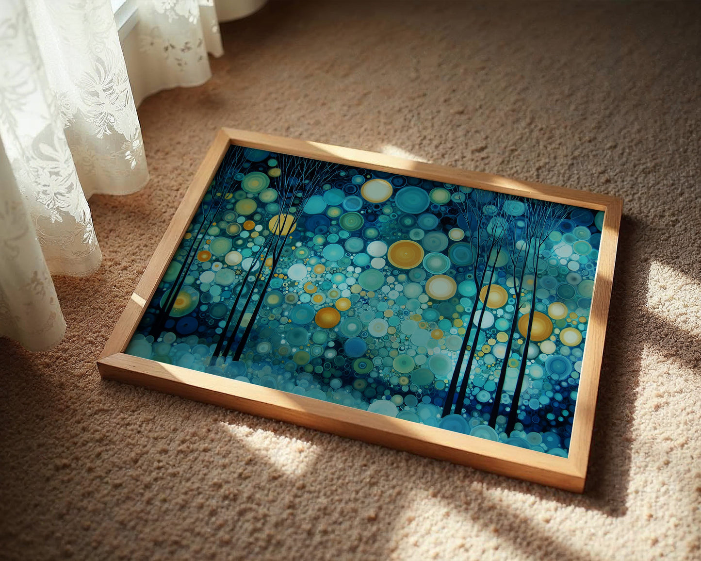 Fireflies Dance Through Midnight Forest