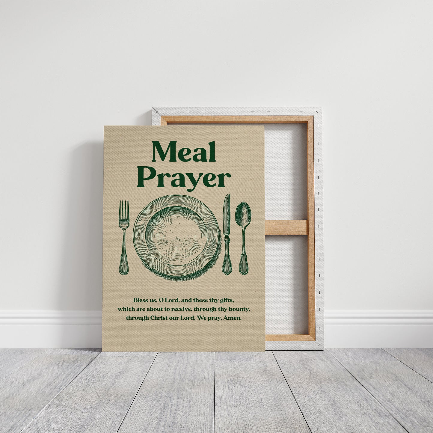 Grace Before Wooden Table Gatherings