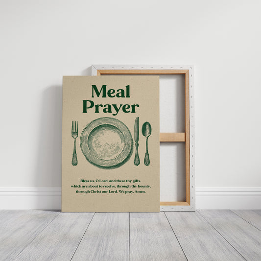 Grace Before Wooden Table Gatherings