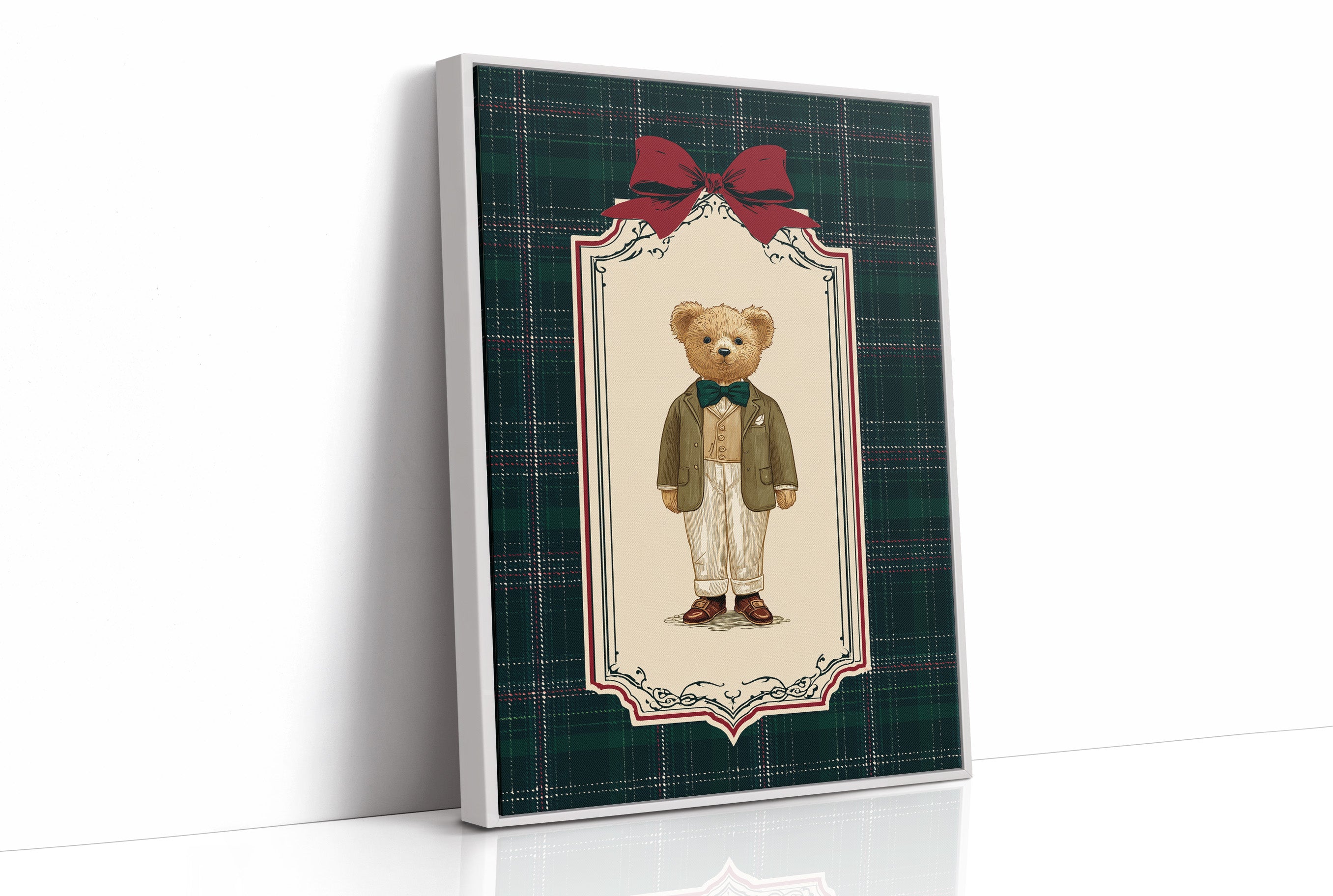 The Gentleman Bear With Emerald Bow