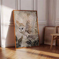 Barn Owl Watercolor Art Print - Nature Wildlife Decor - Gallery Canvas image 3