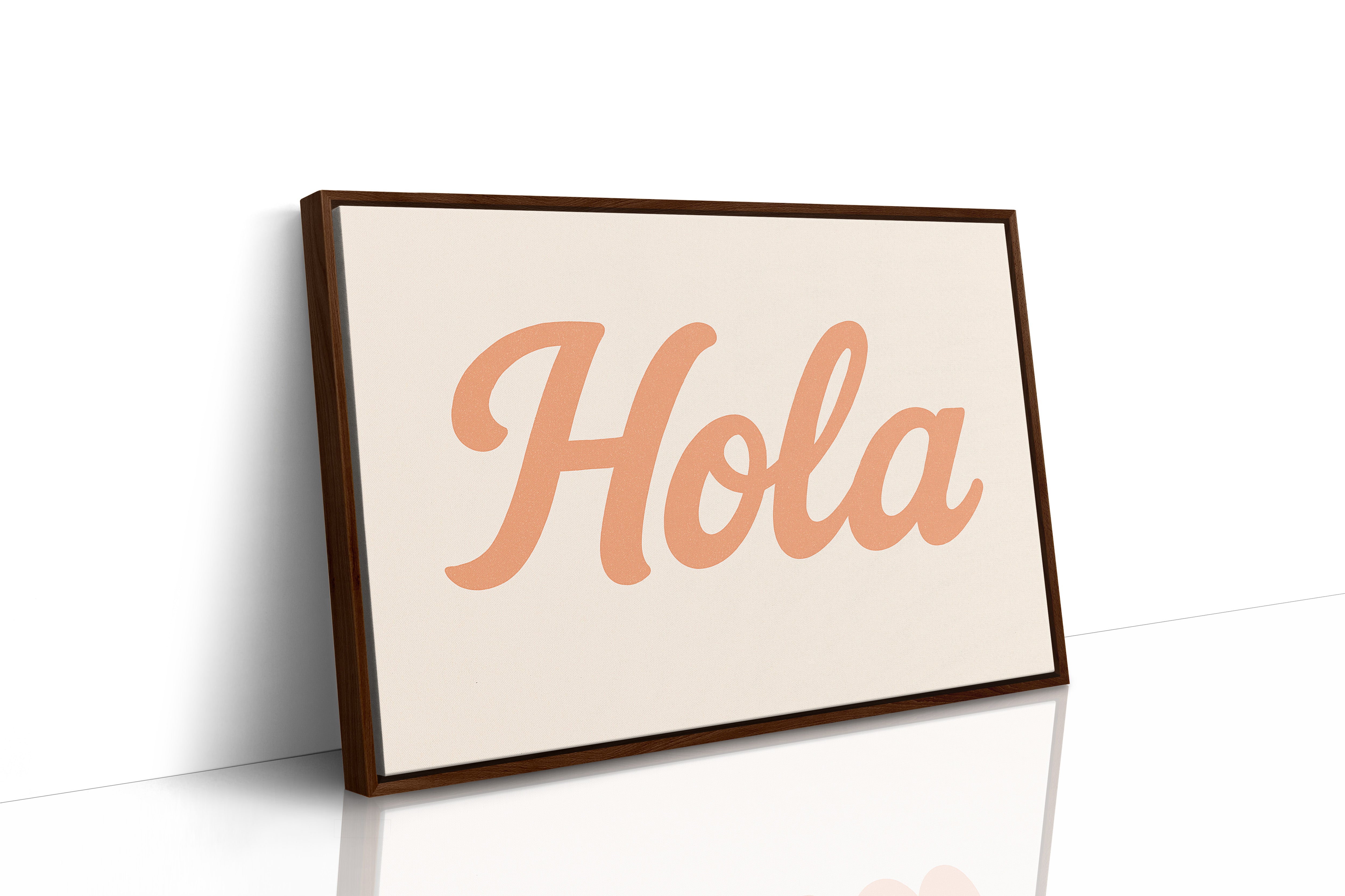 Hola Retro Script Wall Art