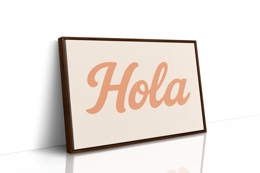 Hola Retro Script Wall Art