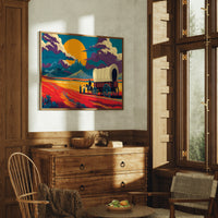 Prairie Wagons Chase Mountain Sunsets
