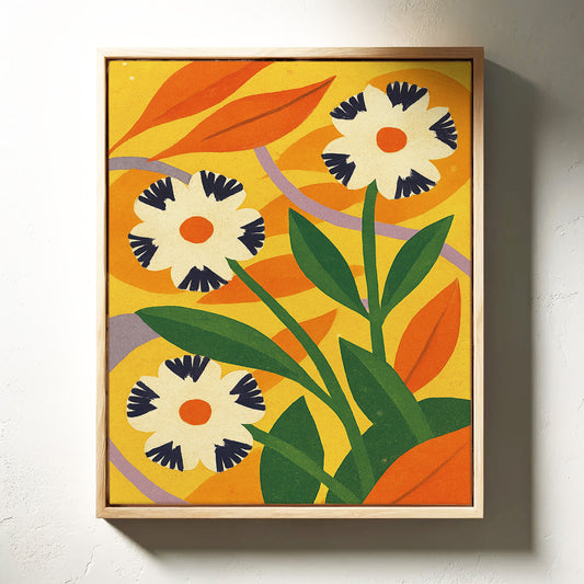 Cactus Meets Sunflower Folk Art