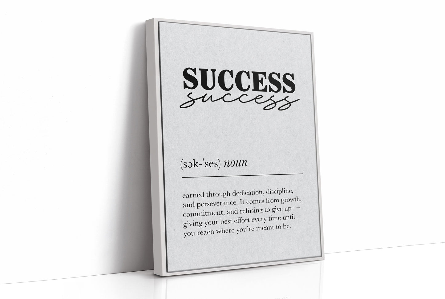 Success Definition Minimalist Typography Print