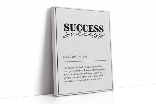 Success Definition Minimalist Typography Print