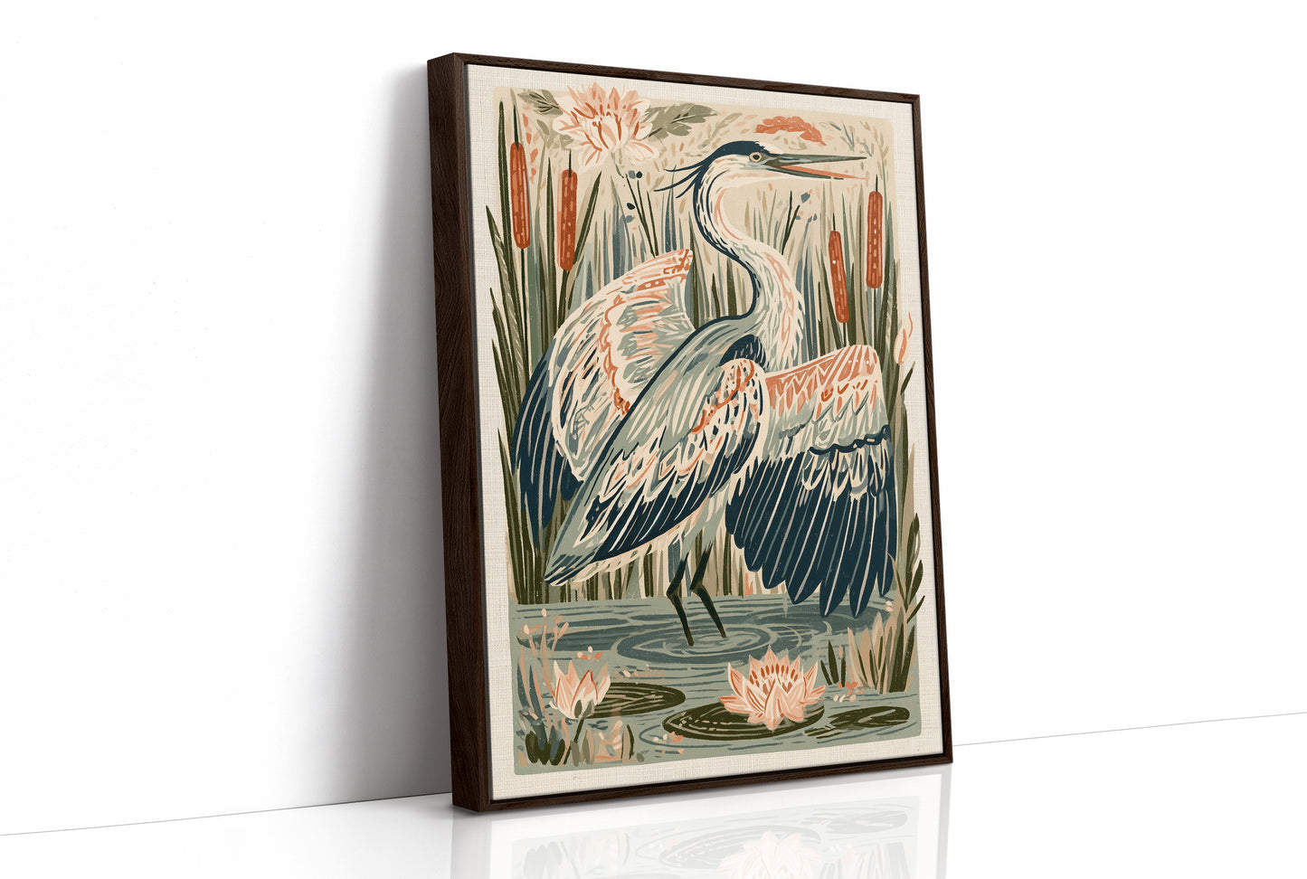 Heron In The Rippling Shallows