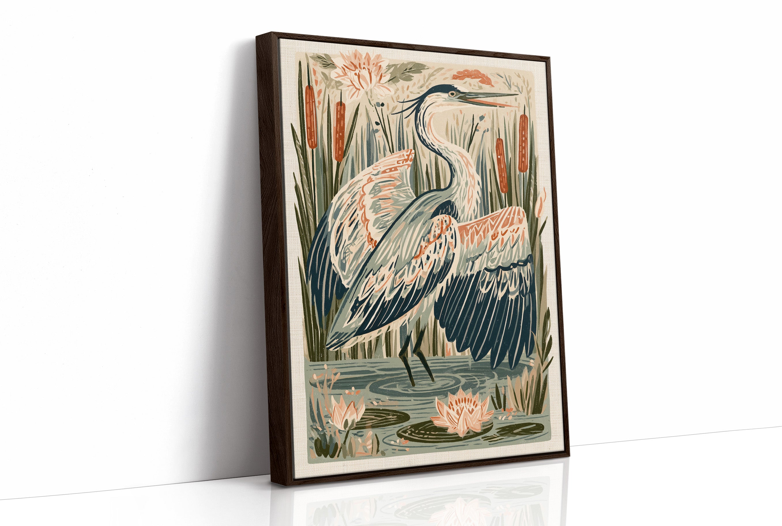Heron In The Rippling Shallows