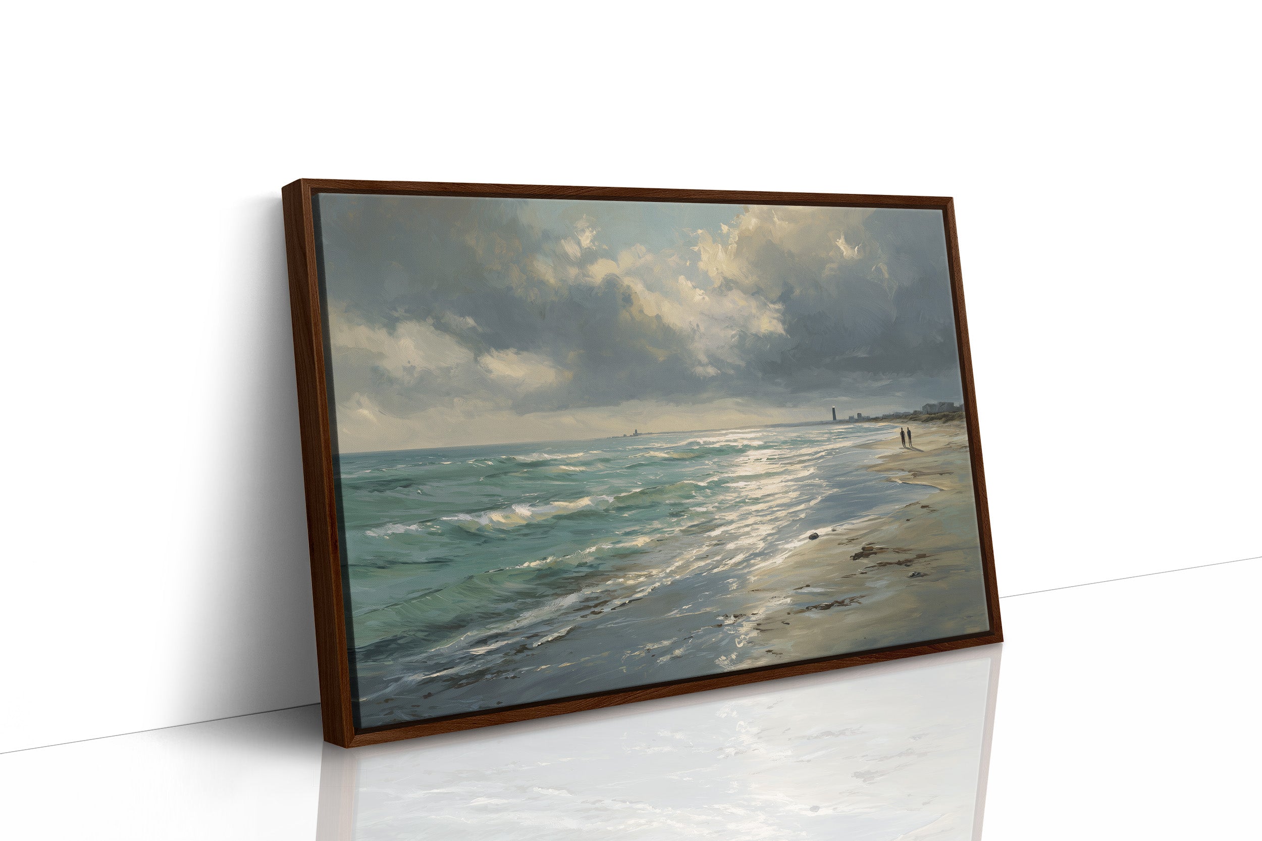 Sunbeams Pierce Coastal Storm Clouds