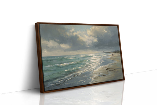 Sunbeams Pierce Coastal Storm Clouds