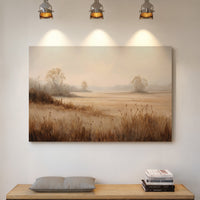 Morning Mist Paints Prairie Gold