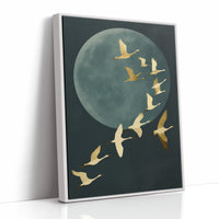 Golden Flight Beneath a Silent Moon