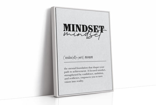 Mindset Definition Minimalist Typography Print