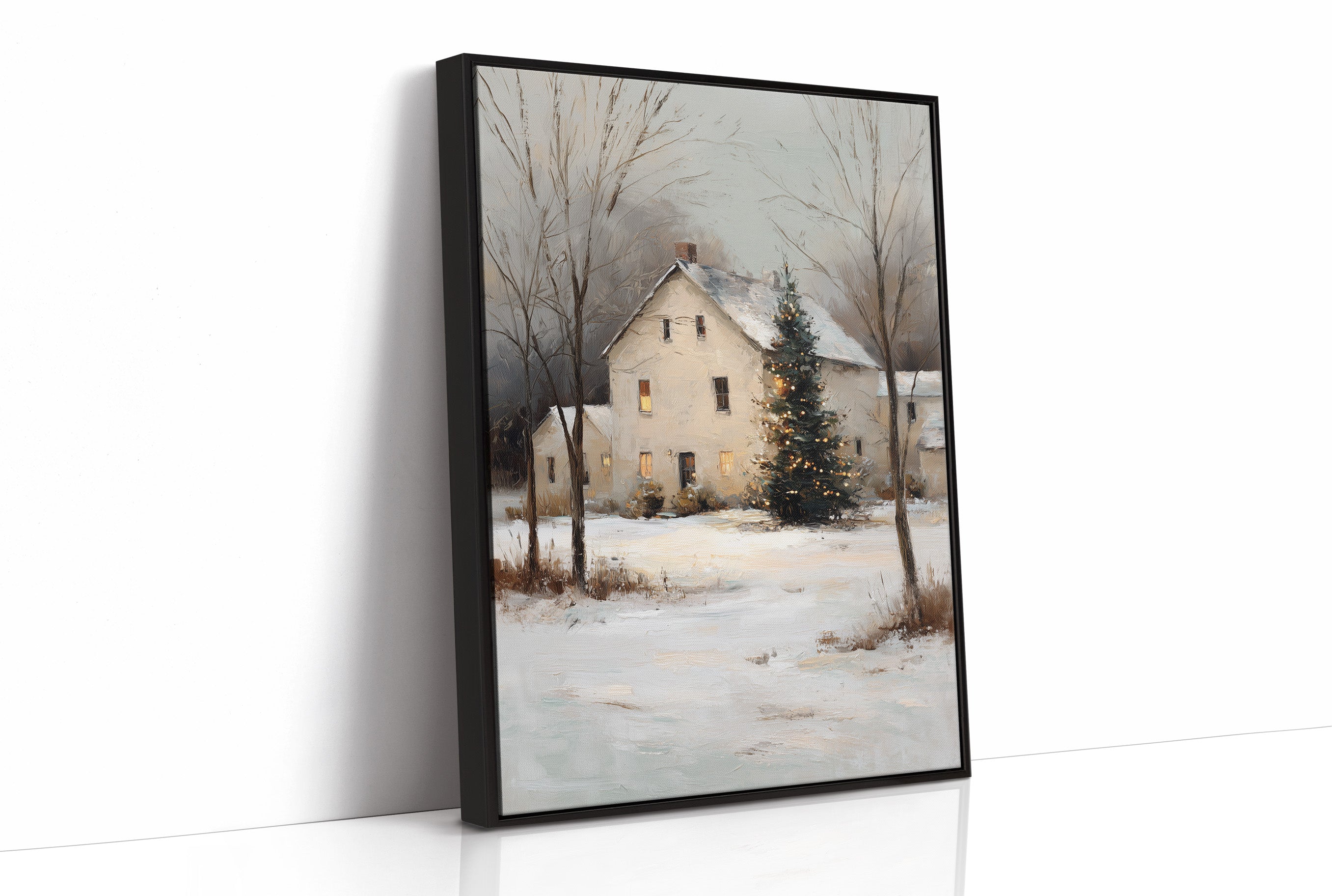 Winter's Embrace: Farmhouse Serenity