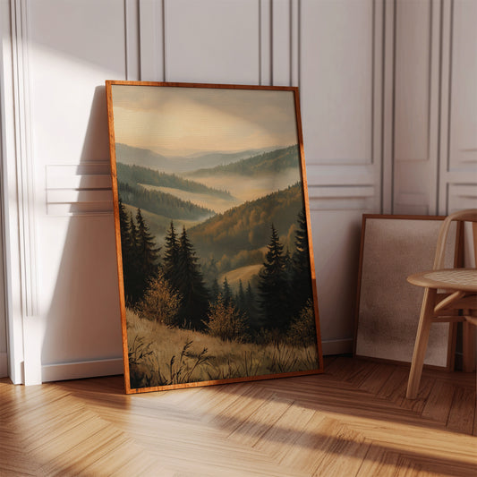 Golden Hues of Distant Valleys
